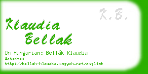 klaudia bellak business card
